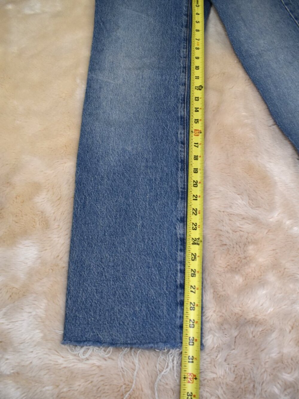 Garage 90s Straight Leg Jeans Size 0 Frayed Hem Vintage Wash Denim - Picture 8 of 12